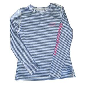 Vineyard Vines Performance Blue Striped Long Sleeve Jersey Top Small